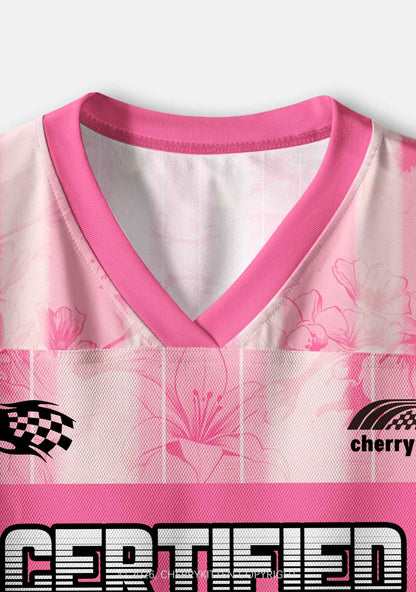 Certified Sapphic Tendencies Pride Y2K Crop Sport Jersey Shirts Cherrykitten