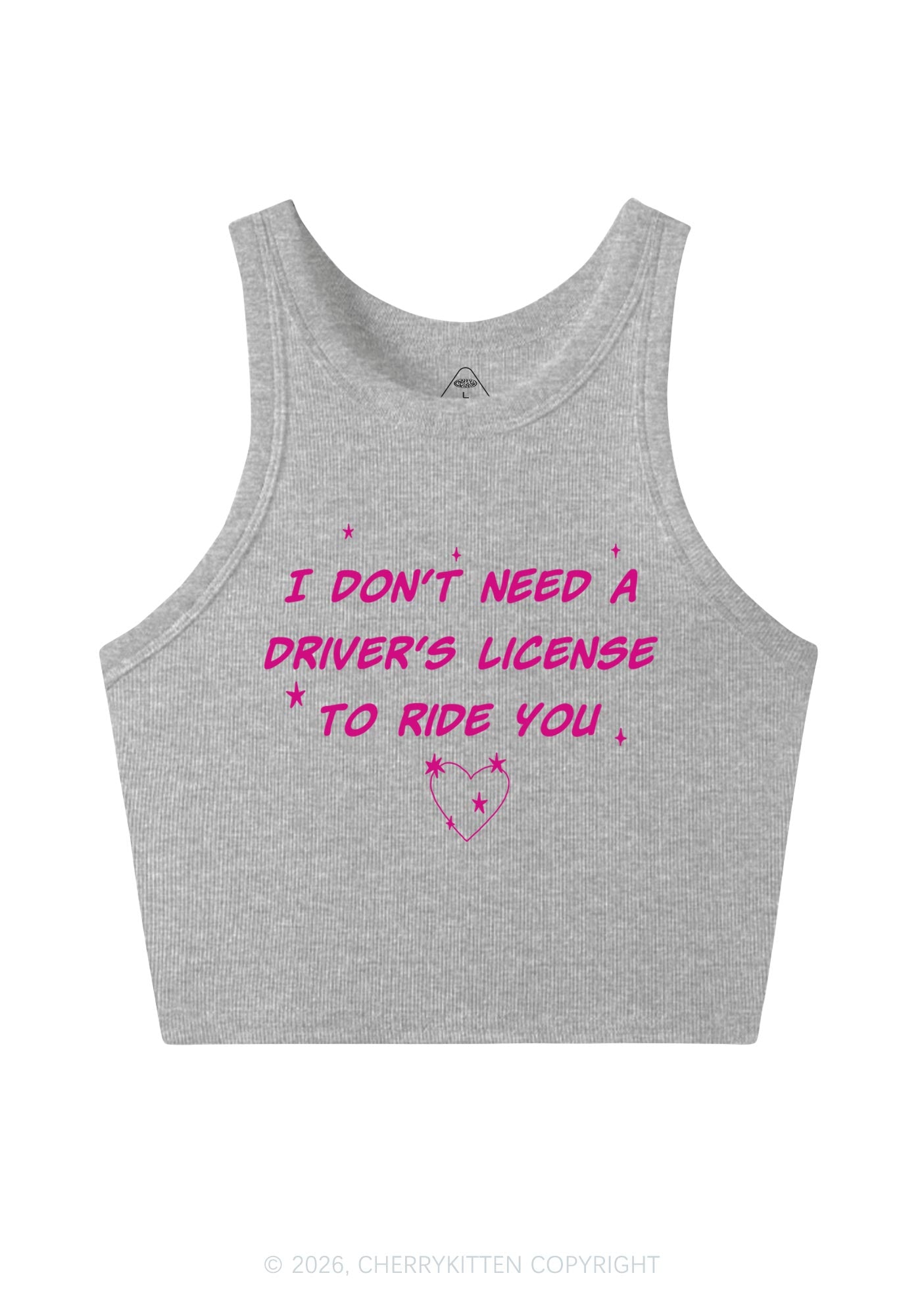 I Dont Need Drivers License Y2K Crop Tank Top Cherrykitten