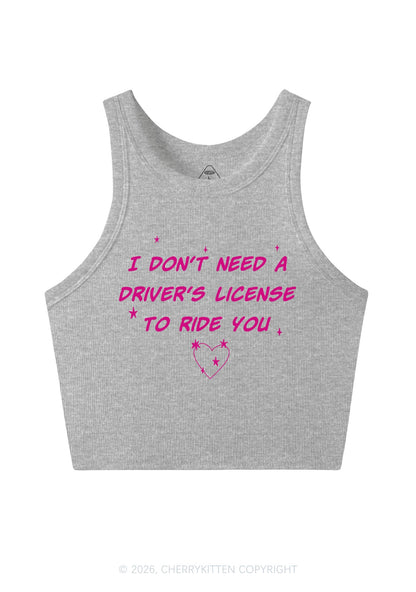 I Dont Need Drivers License Y2K Crop Tank Top Cherrykitten