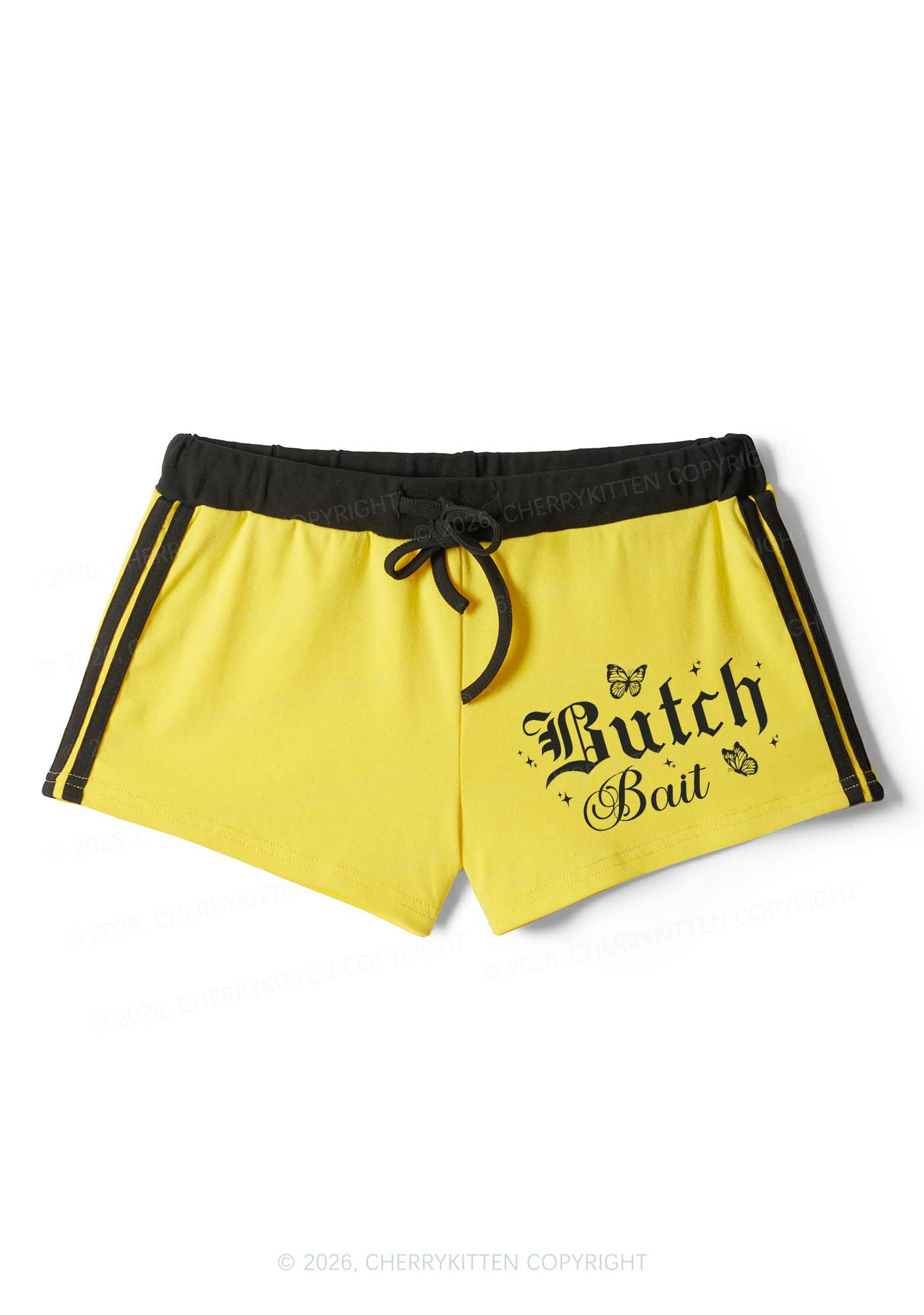 Butch Bait Pride Y2K Drawstring Mini Shorts Cherrykitten