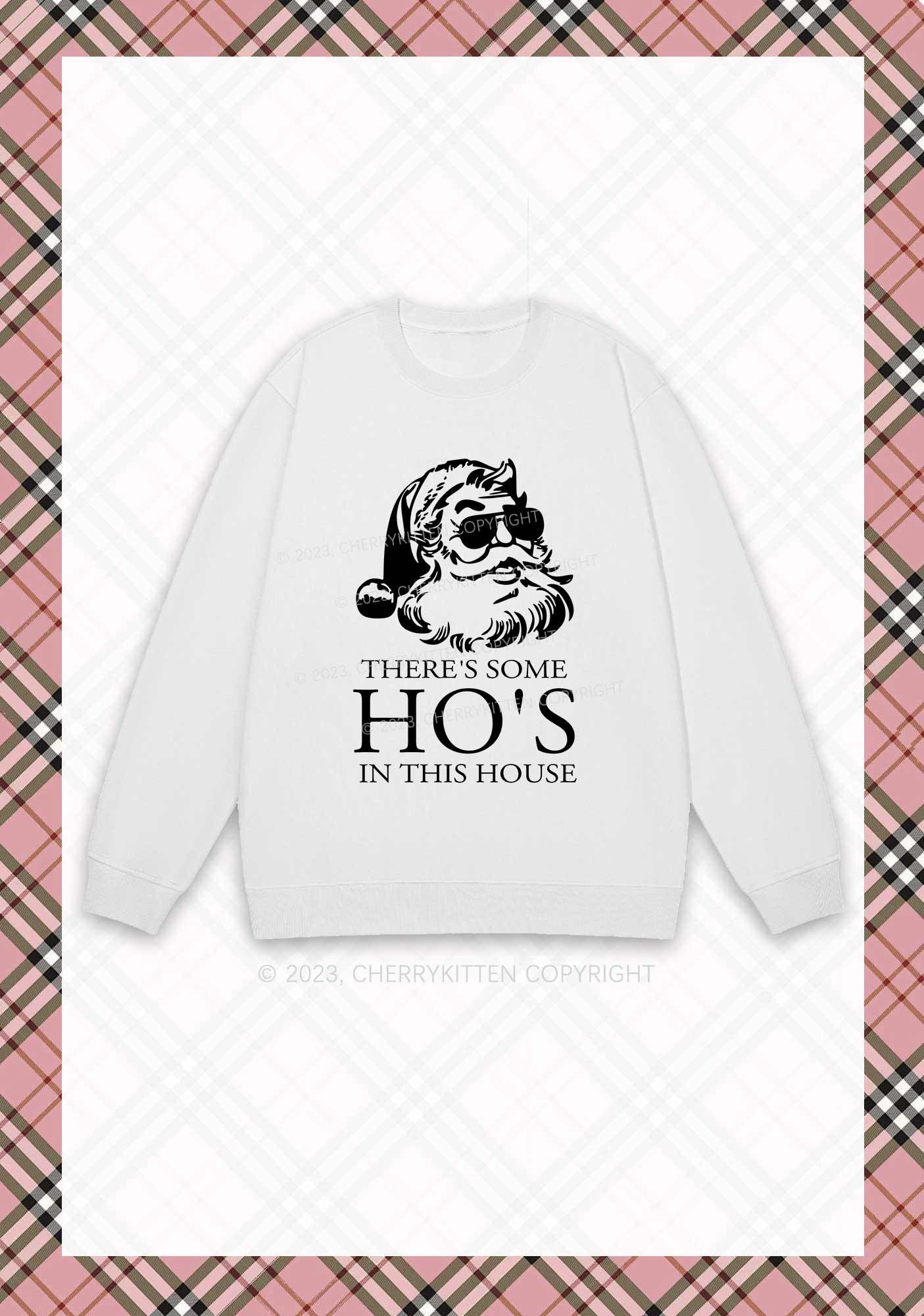 There's Some HO'S In This House Christmas Y2K Sweatshirt Cherrykitten