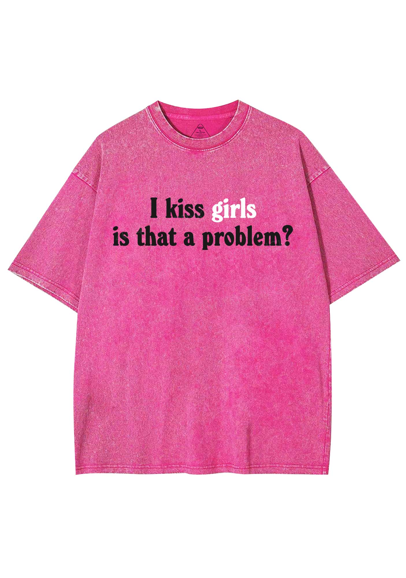 I Kiss Girls Y2K Shirts Washed Tee Cherrykitten