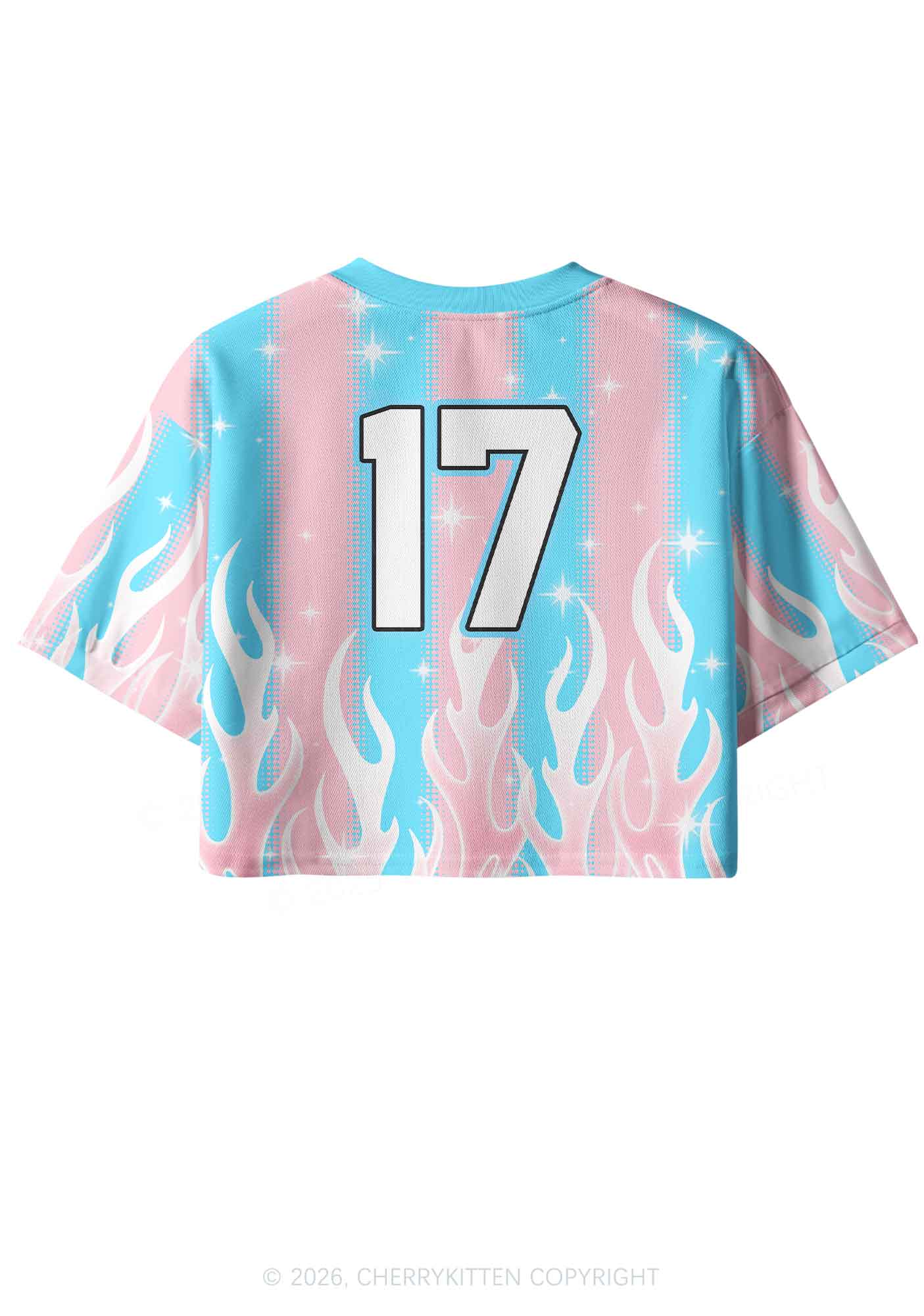 Transsexual Princess Pride Y2K Crop Sport Jersey Shirts Cherrykitten