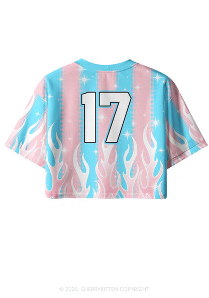 Transsexual Princess Pride Y2K Crop Sport Jersey Shirts Cherrykitten