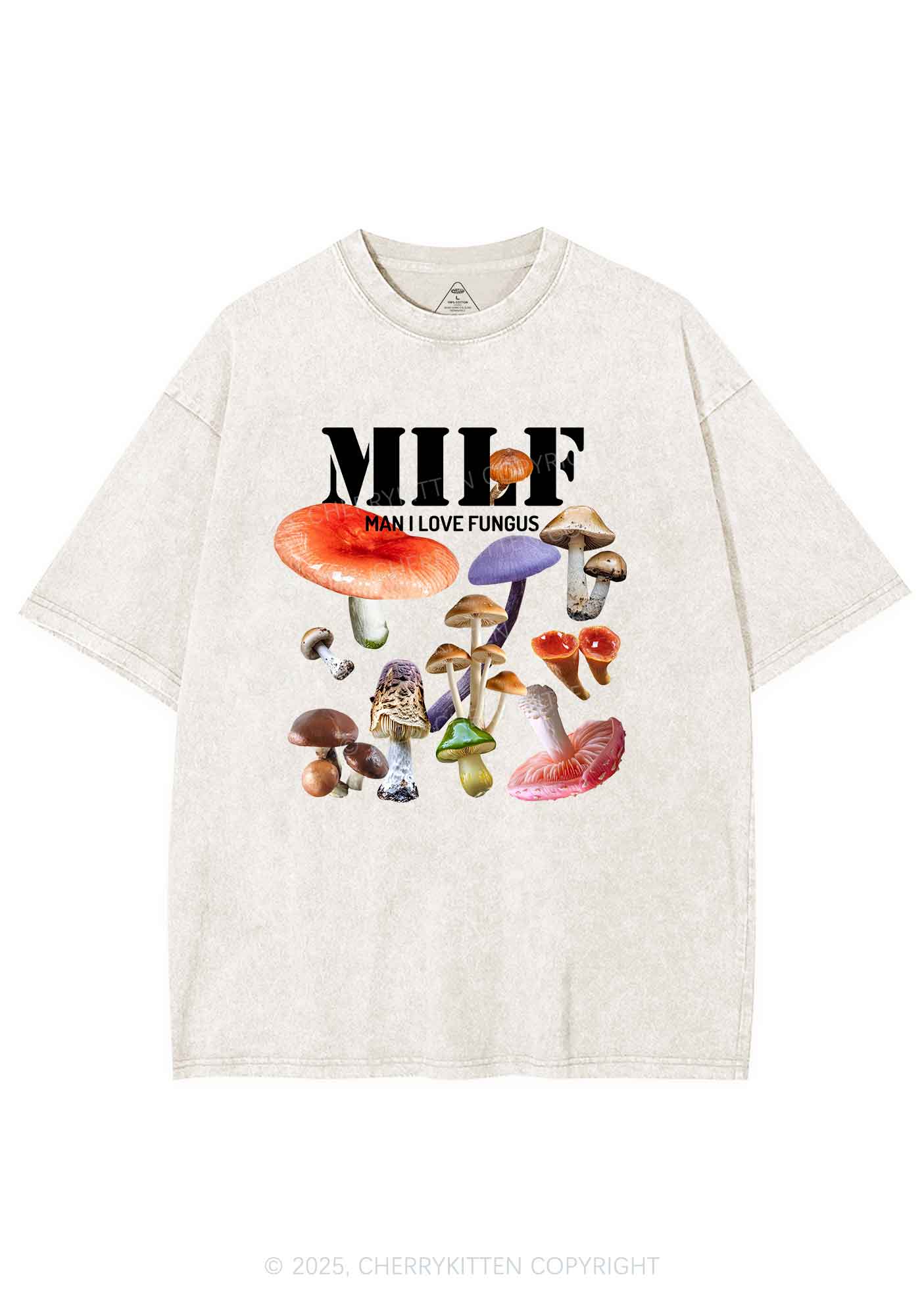 Man I Love Fungus Y2K Shirts Washed Tee Cherrykitten