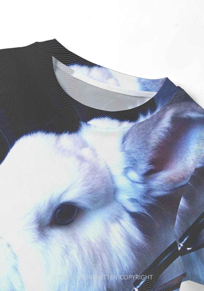 Bunny Doctor Y2K Mesh Crop Top Cherrykitten