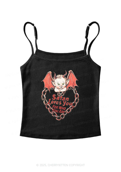 Satan Loves You Y2K Spaghetti Strap Cami Cherrykitten