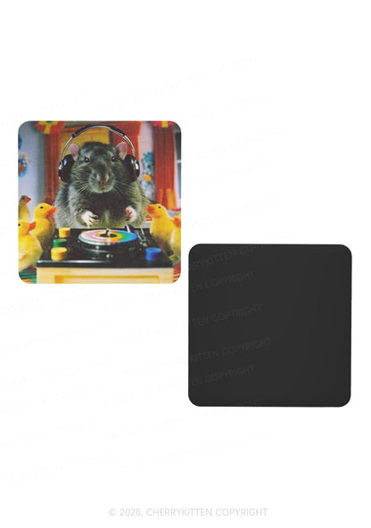 DJ Rat Duck Y2K Soft Magnetic Refrigerator Magnet Cherrykitten