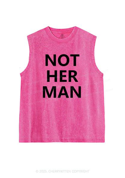 Not Her Man Y2K Washed Muscle Tank Cherrykitten