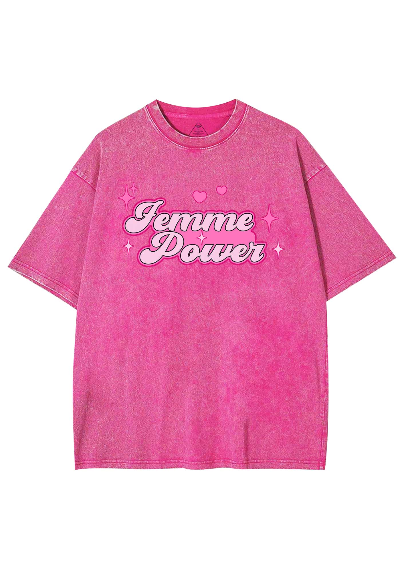 Femme Power Y2K Shirts Washed Tee Cherrykitten