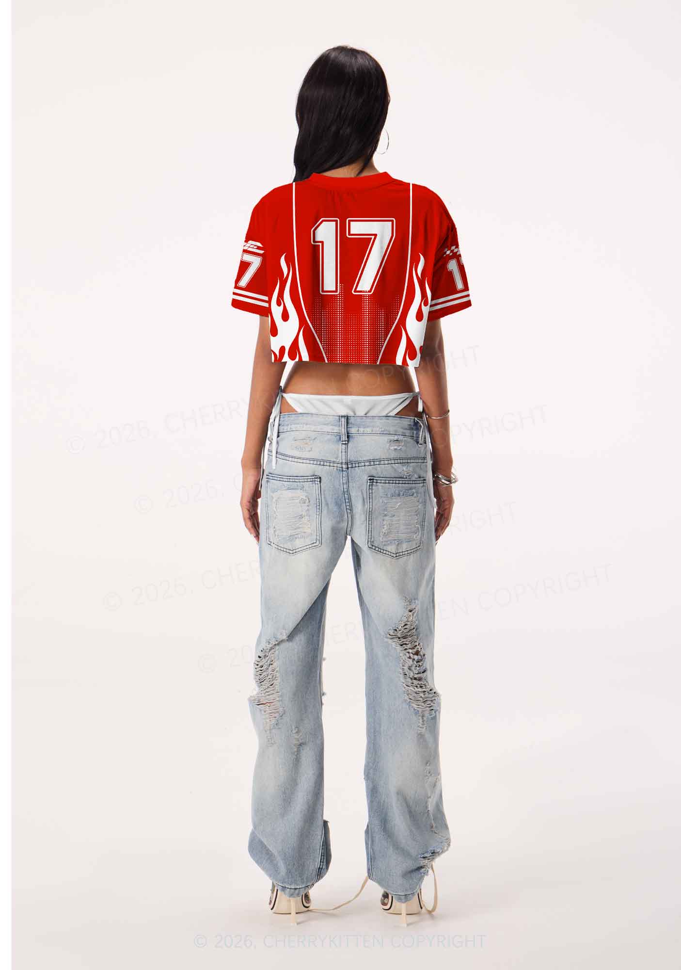 Hot Girls Love Girls Pride Y2K Crop Sport Jersey Shirts Cherrykitten