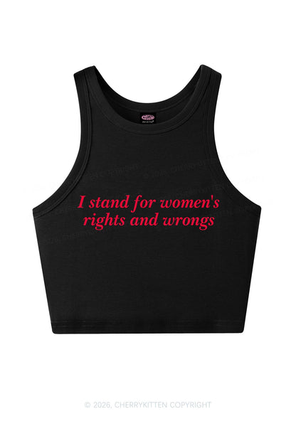 I Stand For Womens Rights Pride Y2K Crop Tank Top Cherrykitten