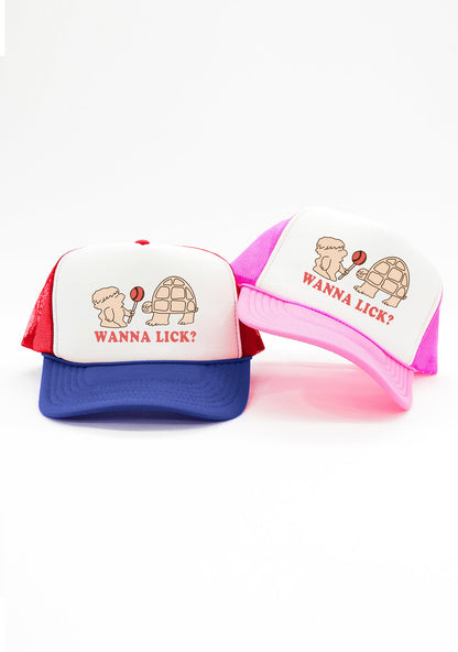 Wanna Lick Lollipop Trucker Hat