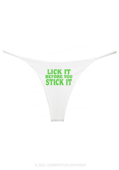 Lick It Before Stick It Y2K Bikini String Thong Cherrykitten