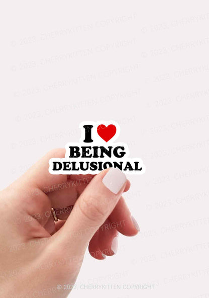 Being Delusional 1Pc Y2K Sticker Cherrykitten