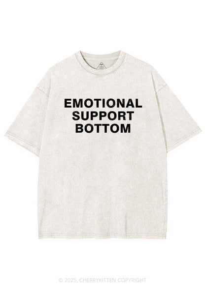 Emotional Support Bottom Pride Y2K Shirts Washed Tee Cherrykitten