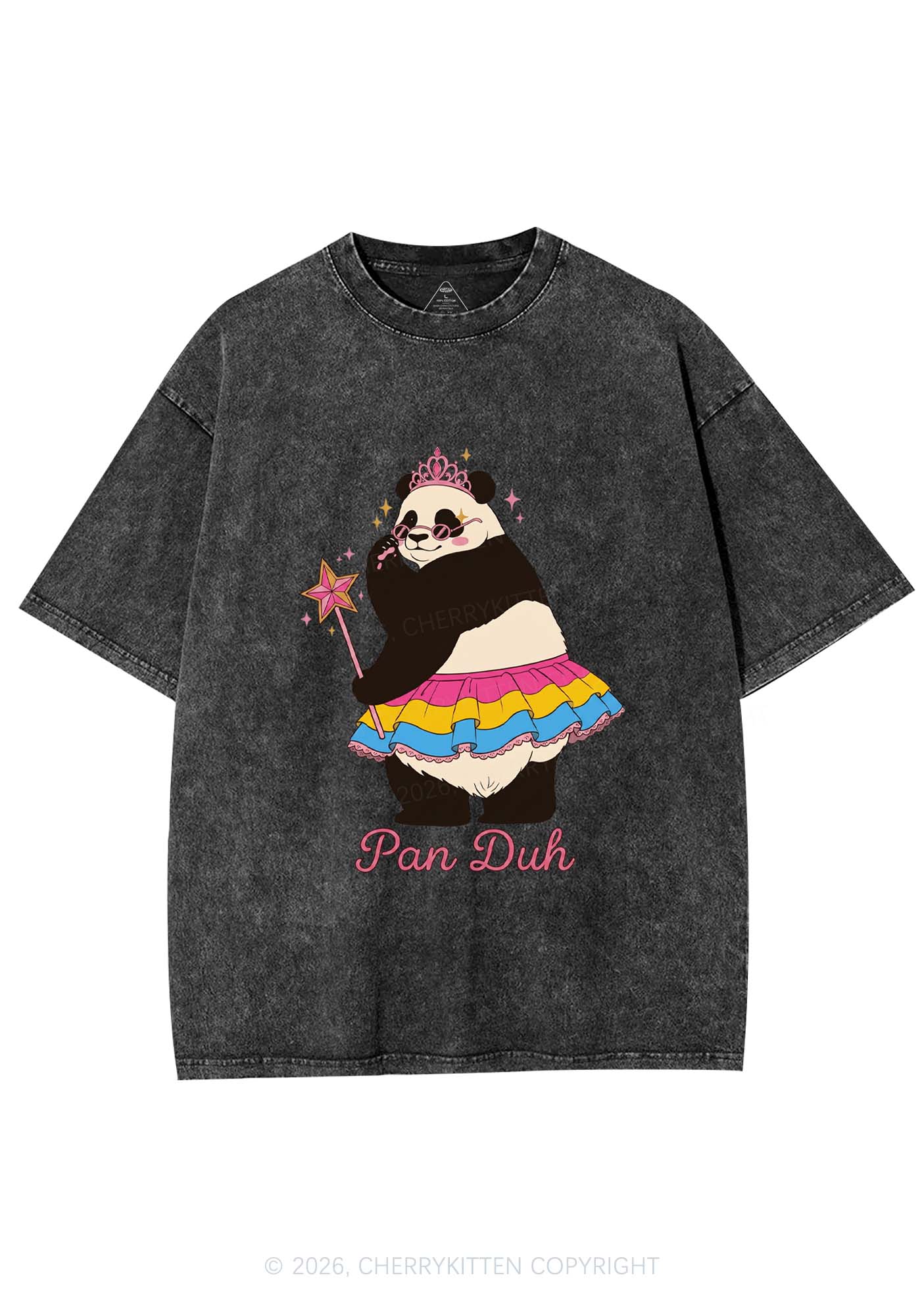 Pan Duh Pride Y2K Shirts Washed Tee Cherrykitten