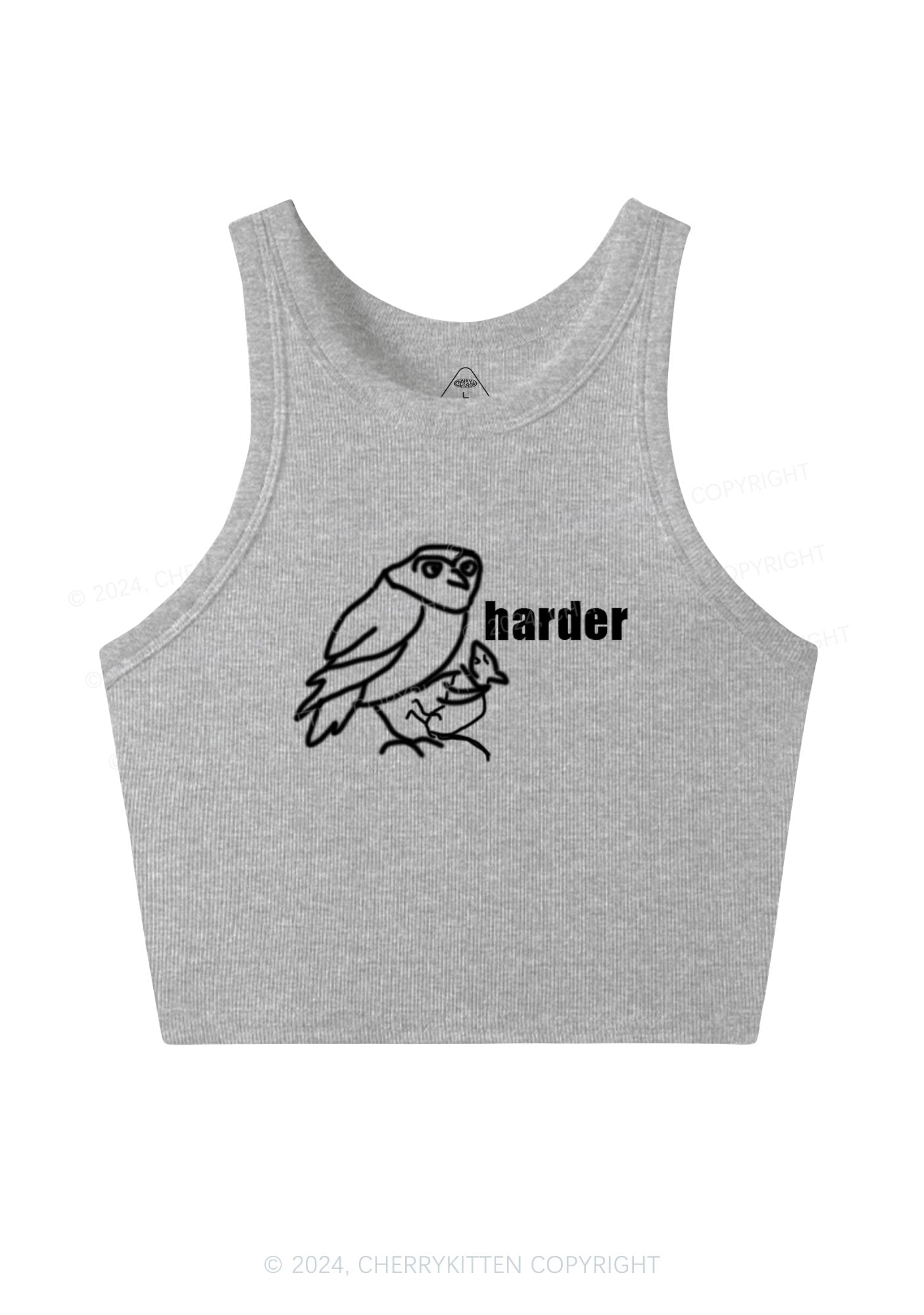 Rats Harder Y2K Crop Tank Top Cherrykitten