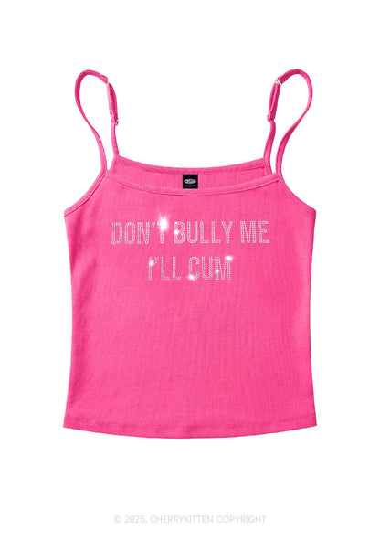 Rhinestone Dont Bully Me Y2K Spaghetti Strap Cami Cherrykitten