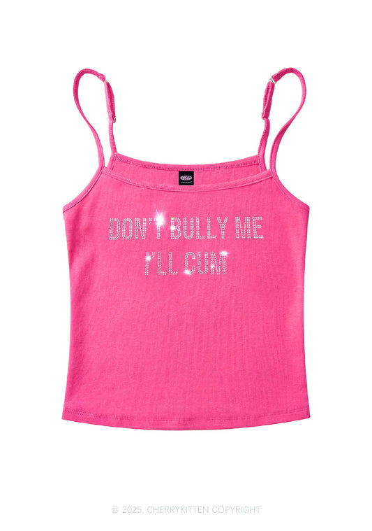 Rhinestone Dont Bully Me Y2K Spaghetti Strap Cami Cherrykitten