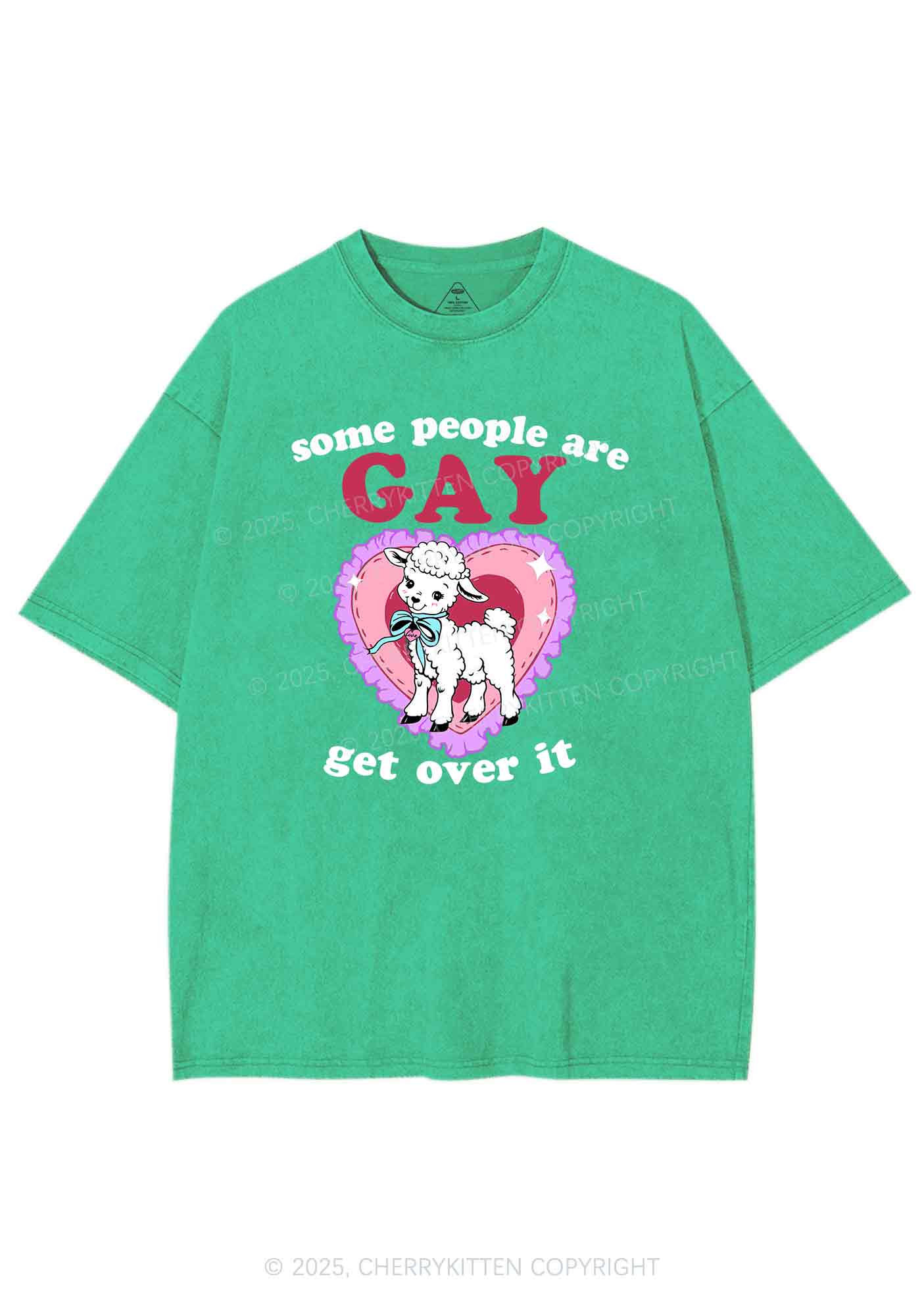 Some People Are Gay Pride Y2K Shirts Washed Tee Cherrykitten