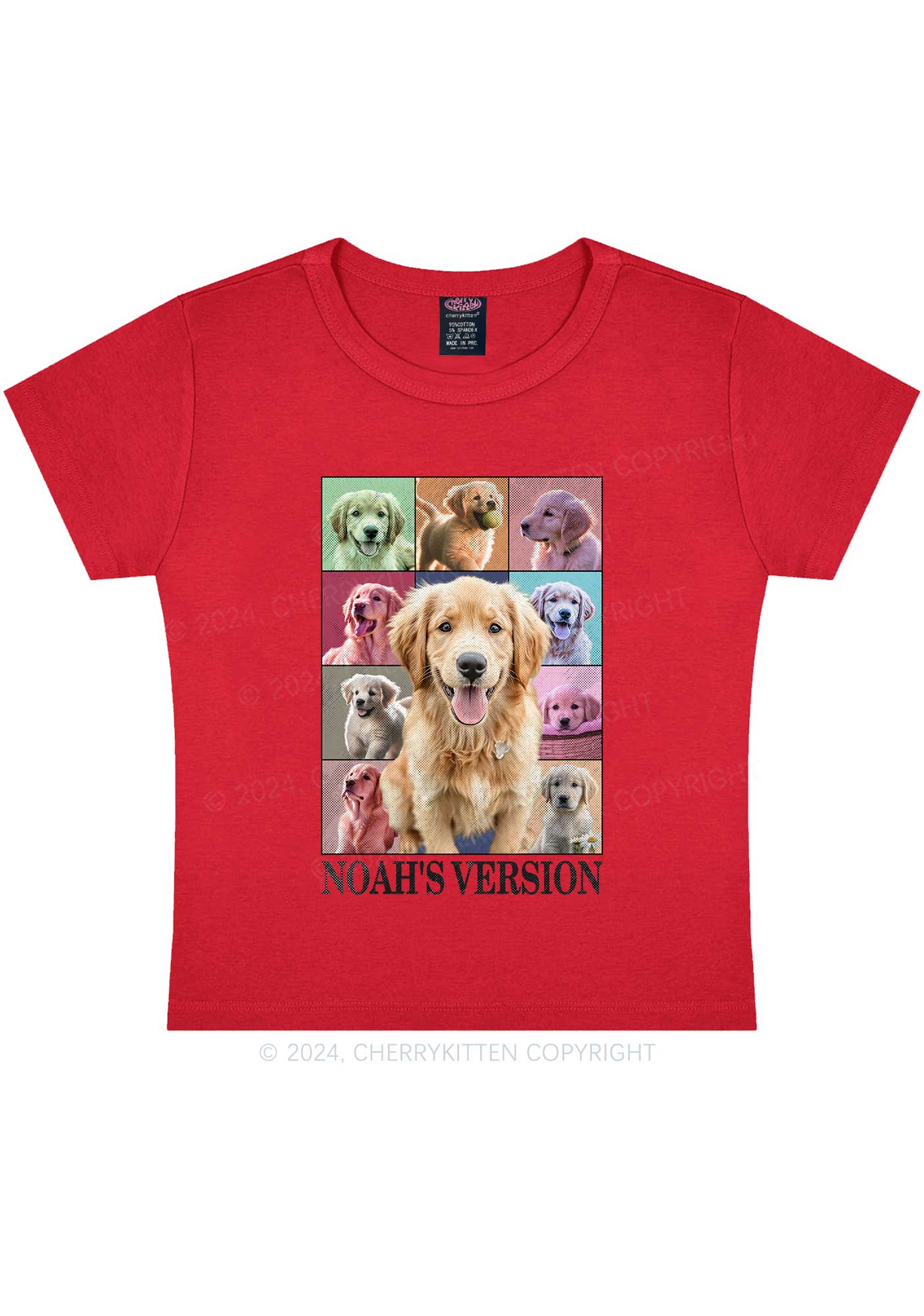 Custom Pets Version Y2K Baby Tee Cherrykitten