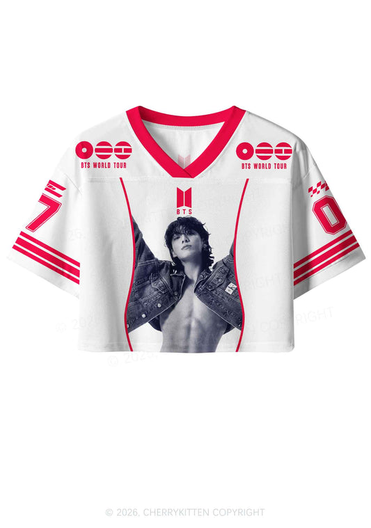 Cowboy Boy Kpop Y2K Crop Sport Jersey Shirts Cherrykitten