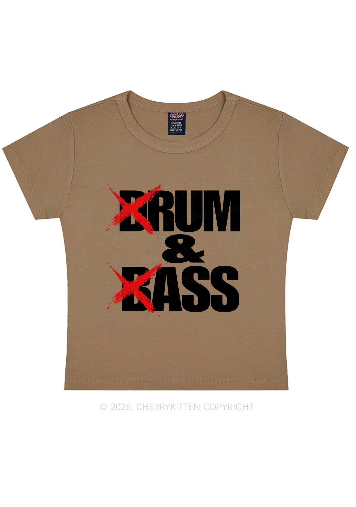DnB Graffiti Y2K Baby Tee Cherrykitten