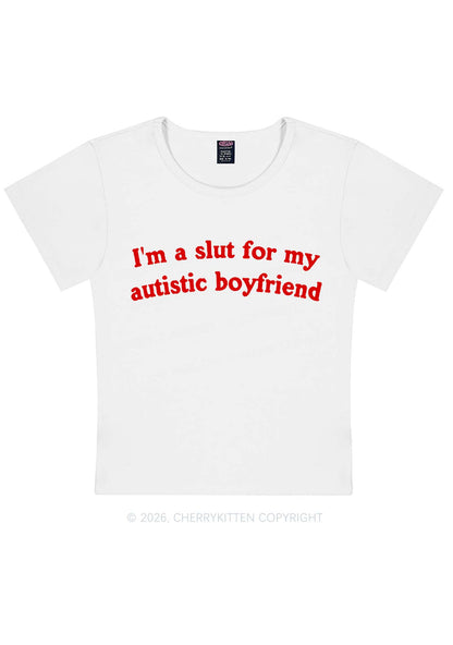 Slxt For My Autistic BF Y2K Baby Tee Cherrykitten