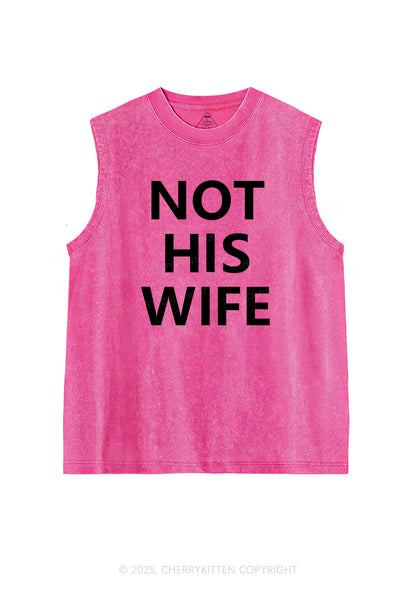 Not His Wife Y2K Washed Muscle Tank Cherrykitten