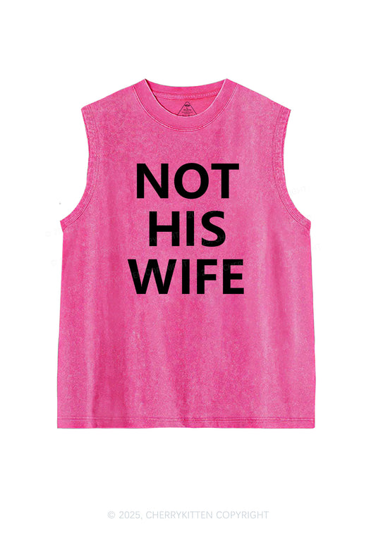 Not His Wife Y2K Washed Muscle Tank Cherrykitten