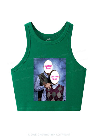 Custom Step Brothers Portrait Y2K Crop Tank Top Cherrykitten