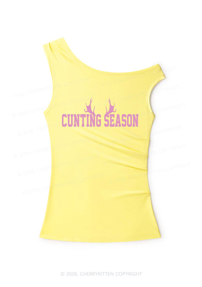 Cunting Season Y2K Off Shoulder Tank Top Cherrykitten