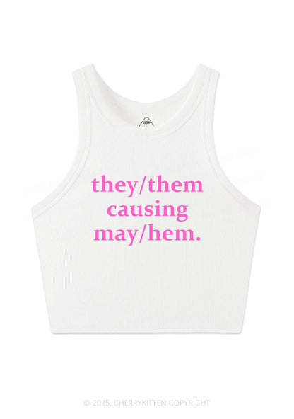 They Causing May Pride Y2K Crop Tank Top Cherrykitten