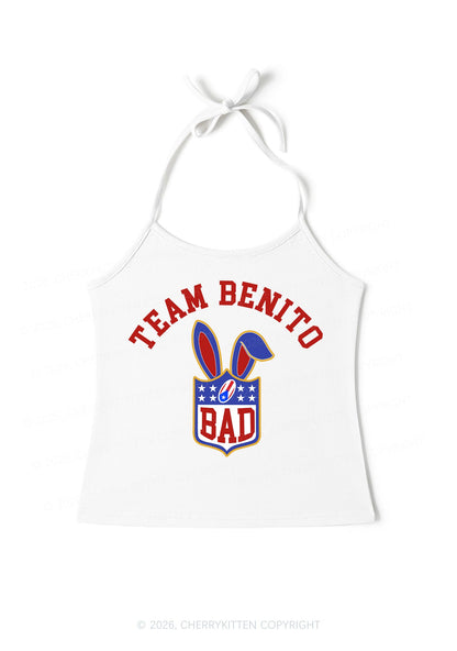 Pink Football Bunny Y2K Halter Neck Cami Cherrykitten