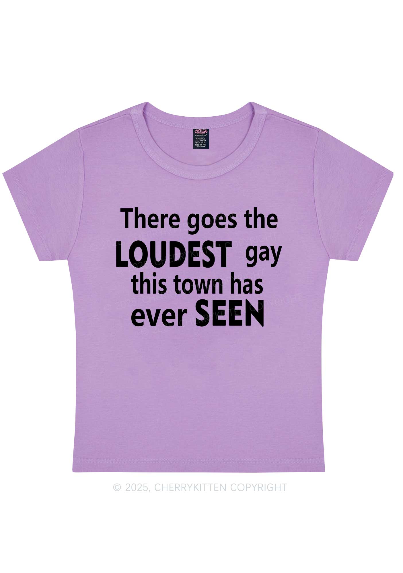 The Loudest Gay Y2K Baby Tee Cherrykitten