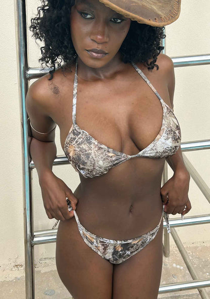 Maple Leaf Camouflage Y2K Print Bikini Set Cherrykitten