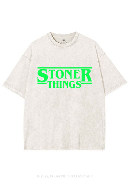Stoner Things Y2K Shirts Washed Tee Cherrykitten