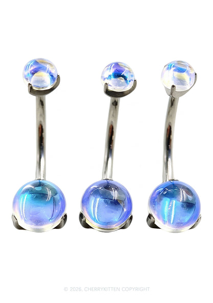 1pc Titanium Moonstone Y2K Navel Piercing Cherrykitten