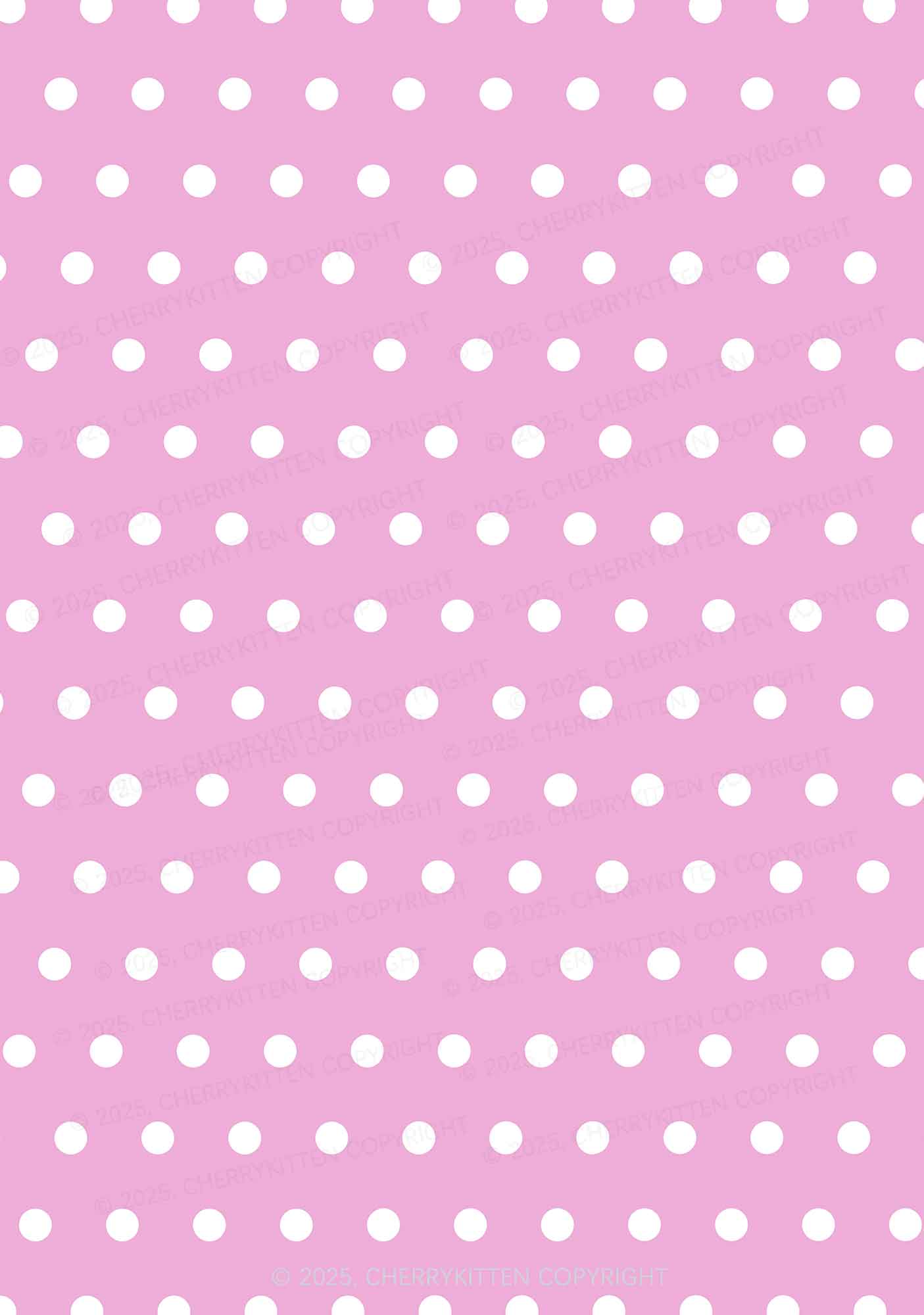 Pink And White Dots Y2K Print Bikini Set Cherrykitten