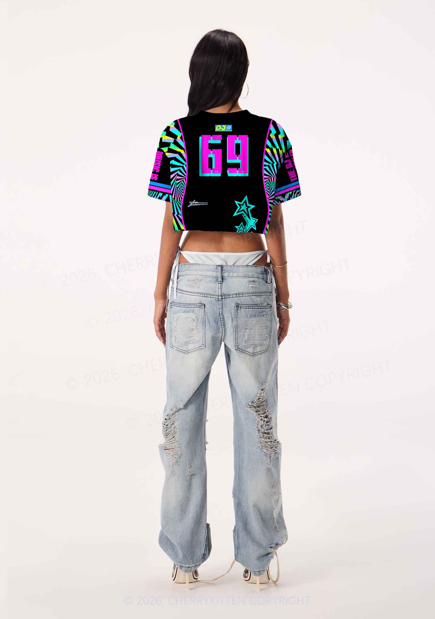 Music Is My Drxg Y2K Crop Sport Jersey Shirts Cherrykitten