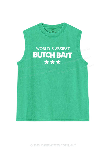 Worlds Sexiest Butch Bait Pride Y2K Washed Muscle Tank Cherrykitten