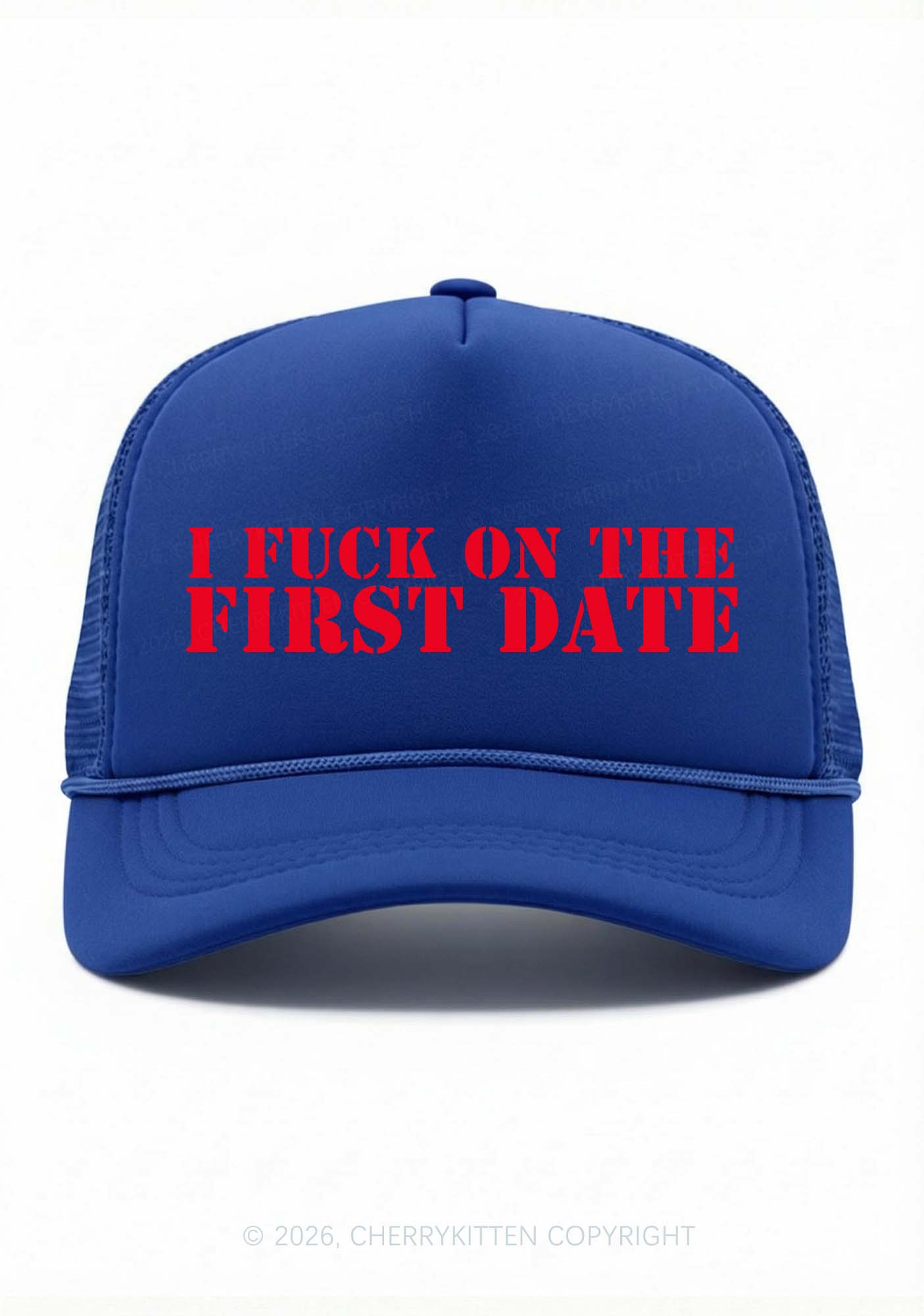 Fxxk On First Date Y2K Trucker Hat Cherrykitten