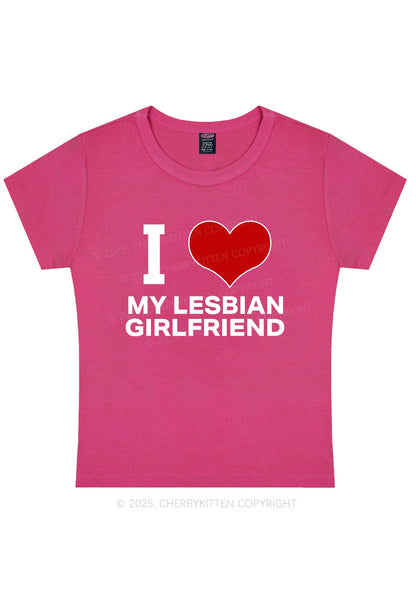 I Love My Lesbian GF Y2K Baby Tee Cherrykitten