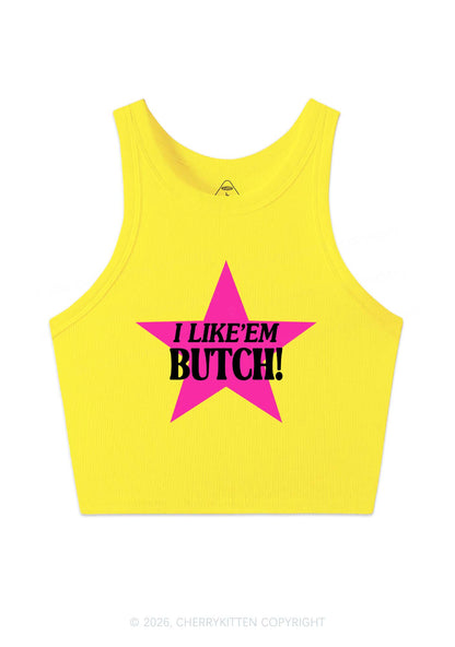 I Like Butch Pride Y2K Crop Tank Top Cherrykitten