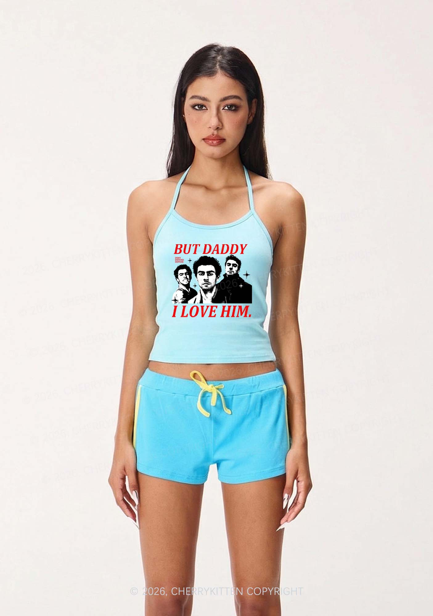 Daddy I Love Luigi Y2K Halter Neck Cami Cherrykitten