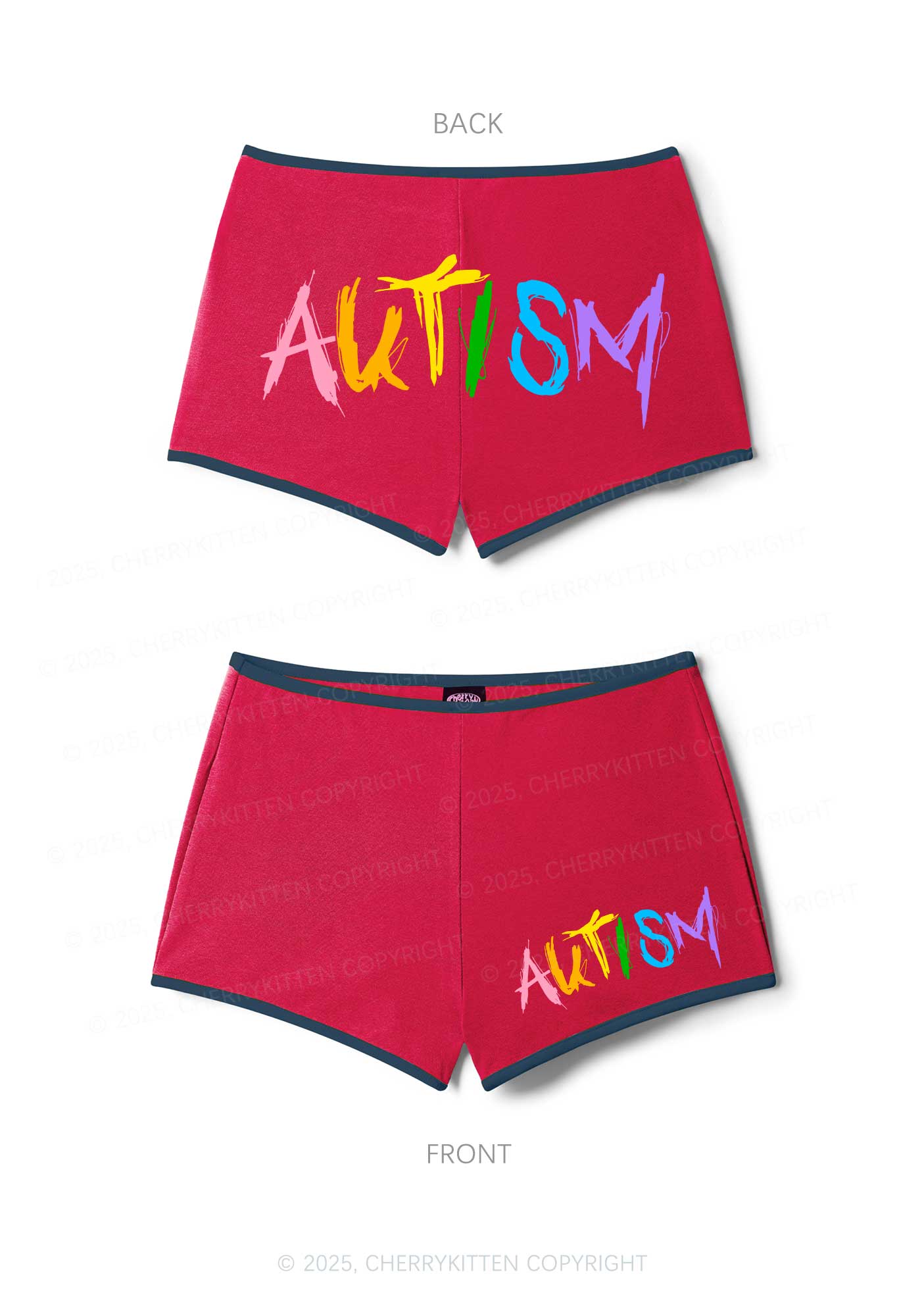 Satan Autism Y2K Booty Shorts Cherrykitten