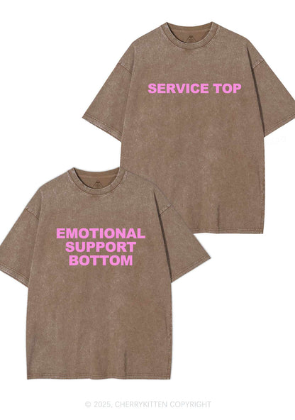 Service Top Y2K Valentine's Day Washed Tee Cherrykitten
