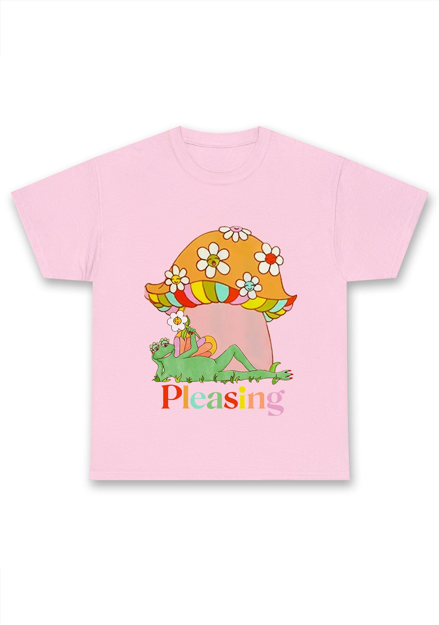 Pleasing Flowers Mushroom Frog Chunky Shirt