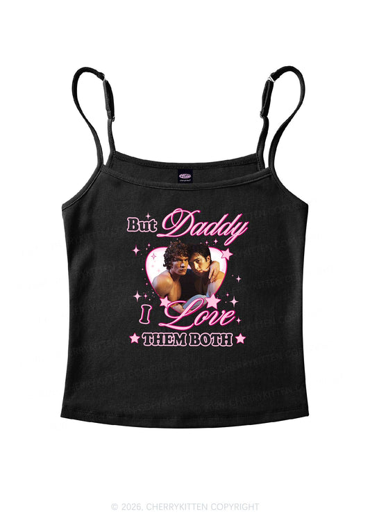 But Daddy I Love Them Both HR Y2K Spaghetti Strap Cami Cherrykitten